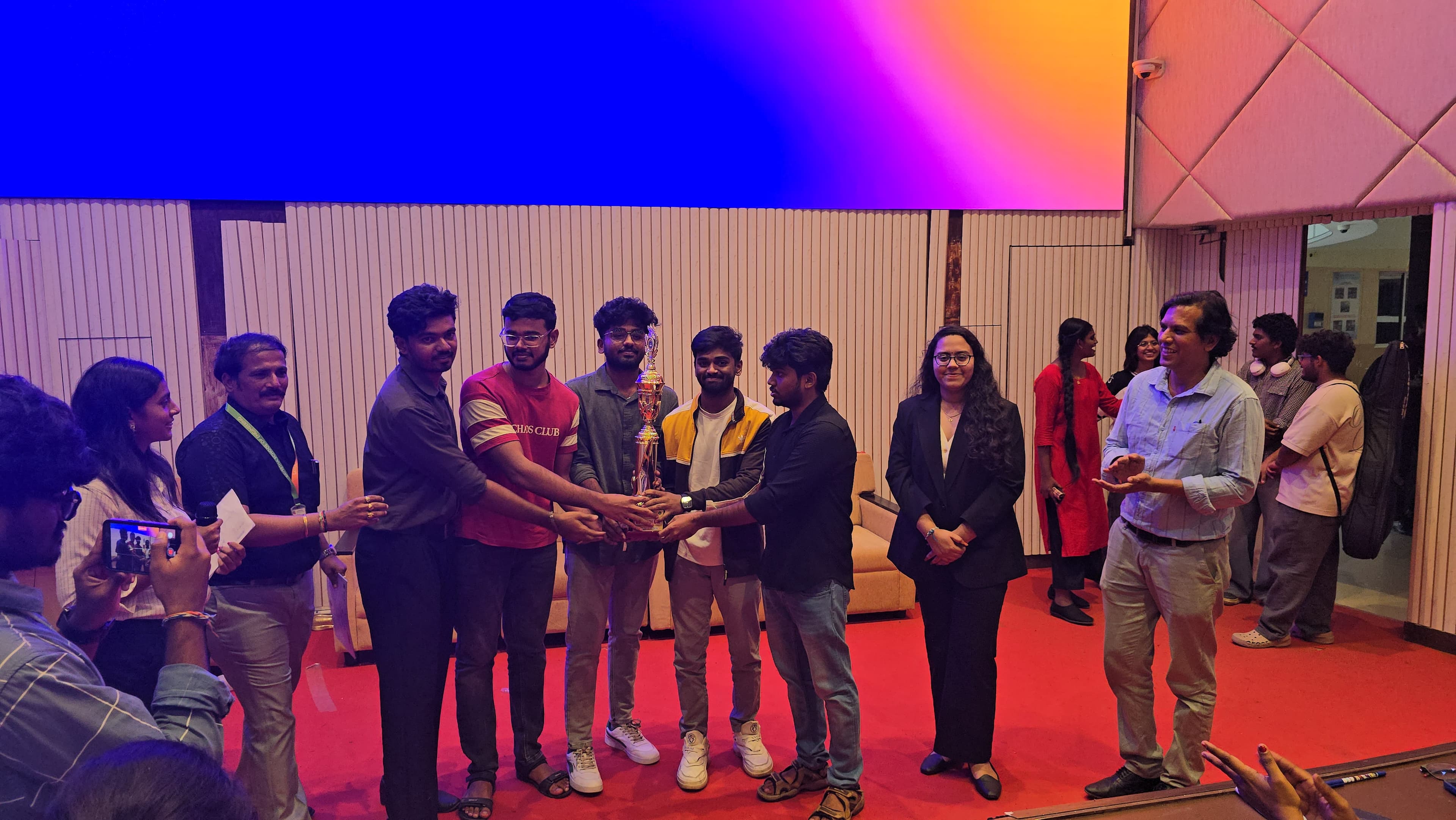Winning Teams Receiving Awards and Trophies at Aashav 2026