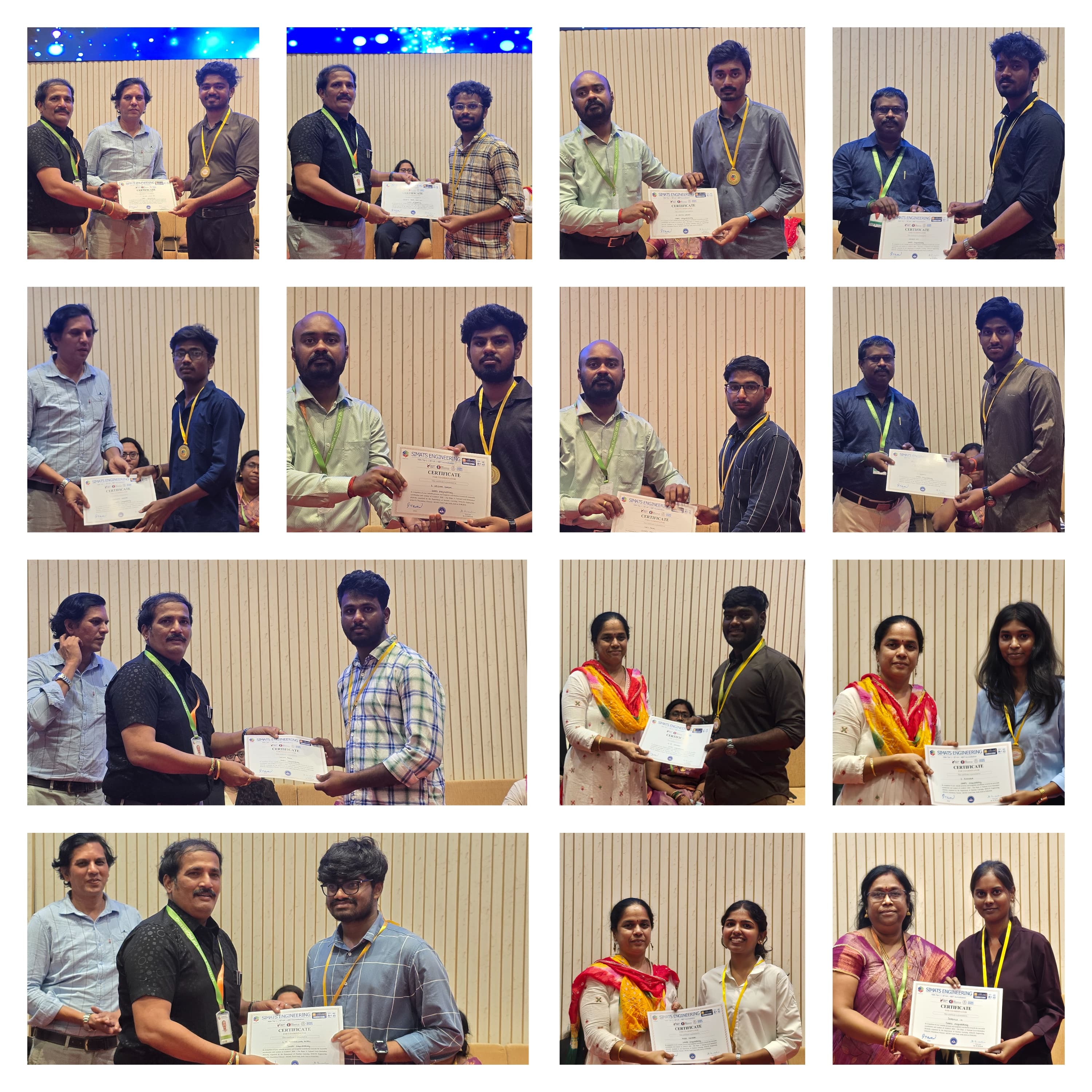 Faculty Coordinators Awarding Medals and Certificates to Students