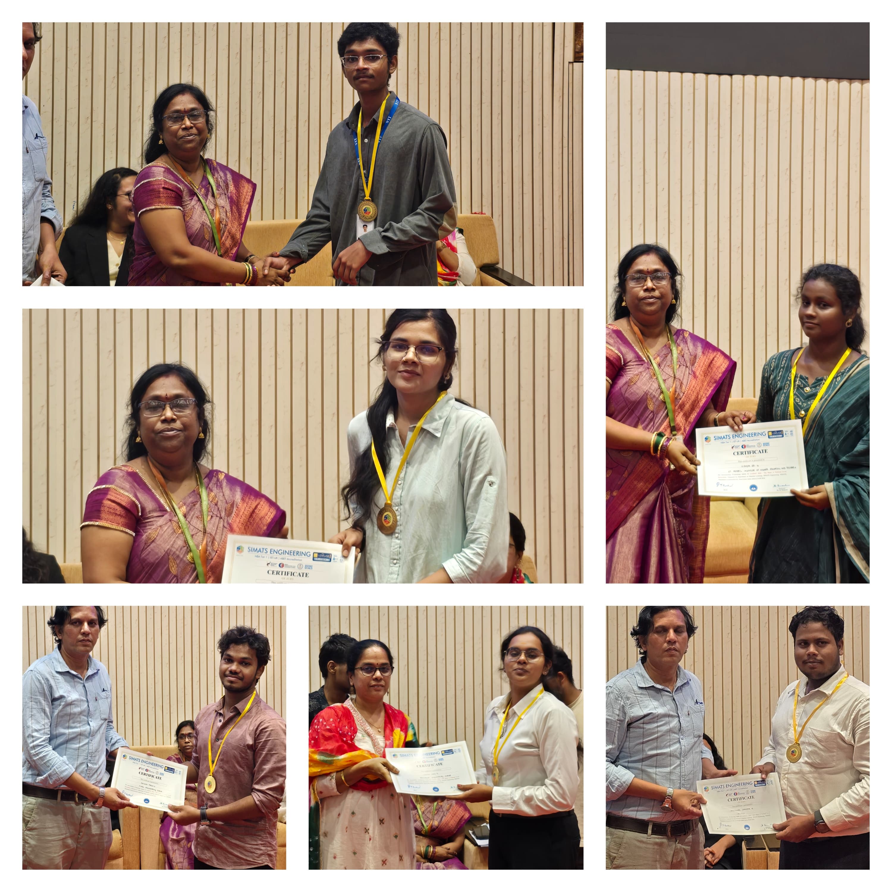 External Evaluators Presenting Certificates to Teams